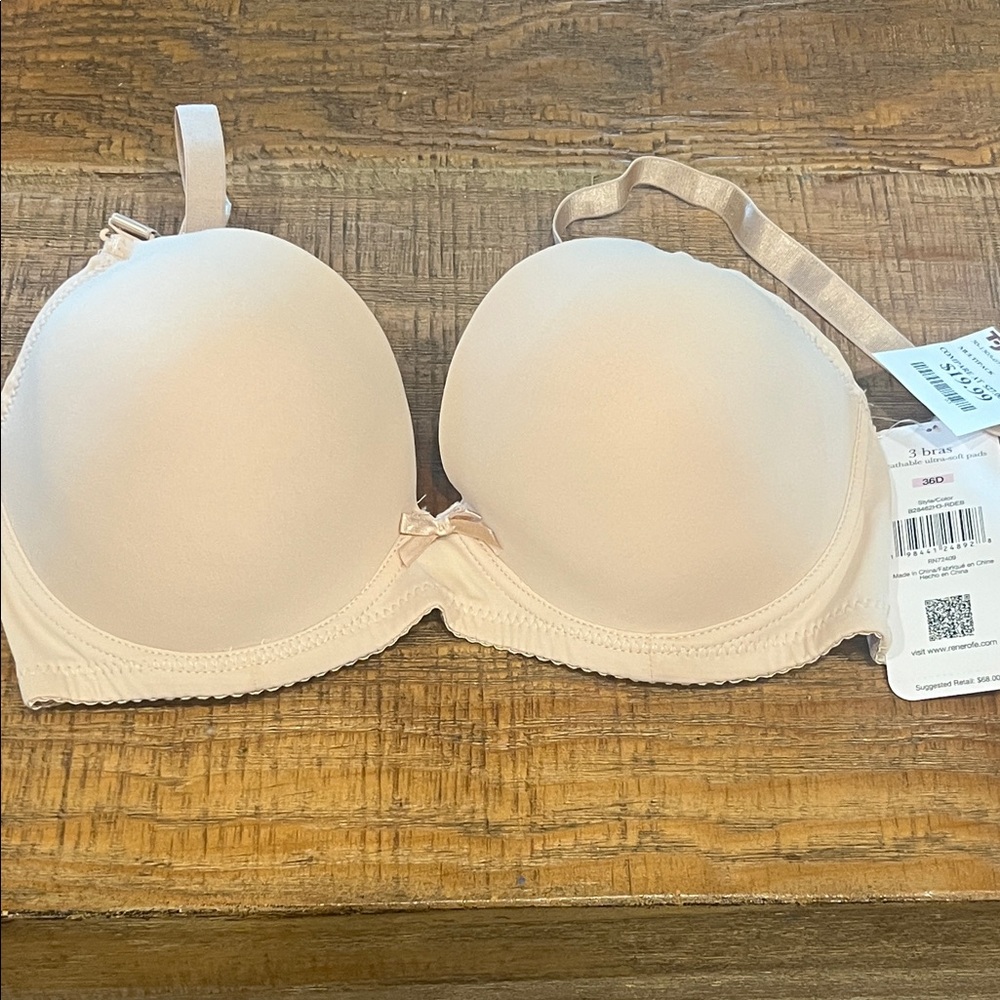Rene Rofe Beige Underwire Bra set of three